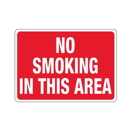 No Smoking In This Area Sign